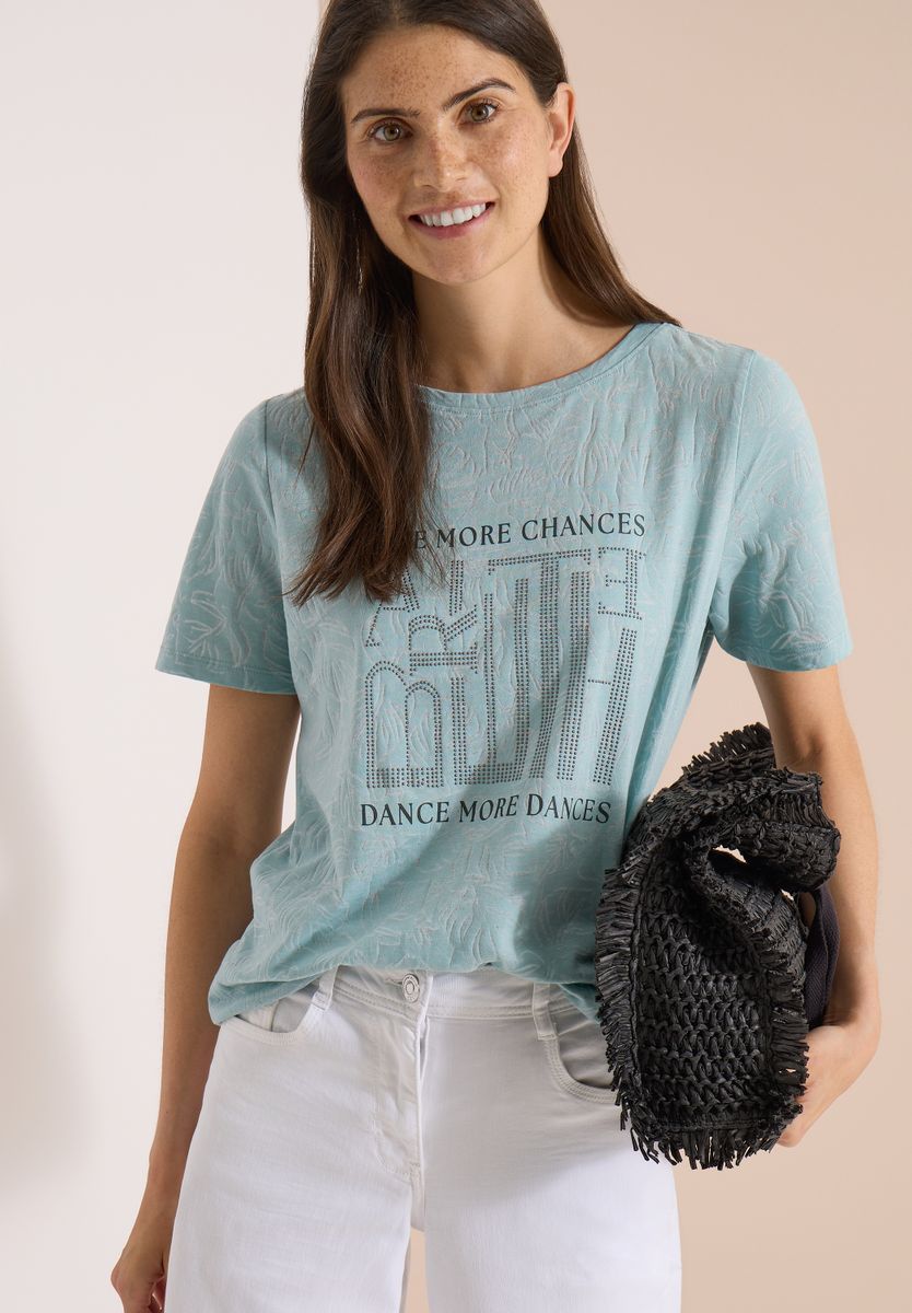 T-Shirt in Ausbrenner-Optik