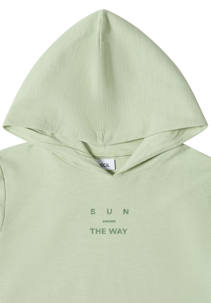 Kurzarm Shirt mit Kapuze und Wording