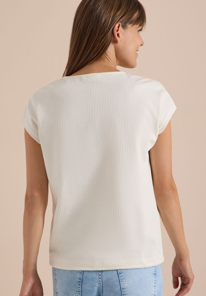 T-Shirt mit Waffel-Struktur