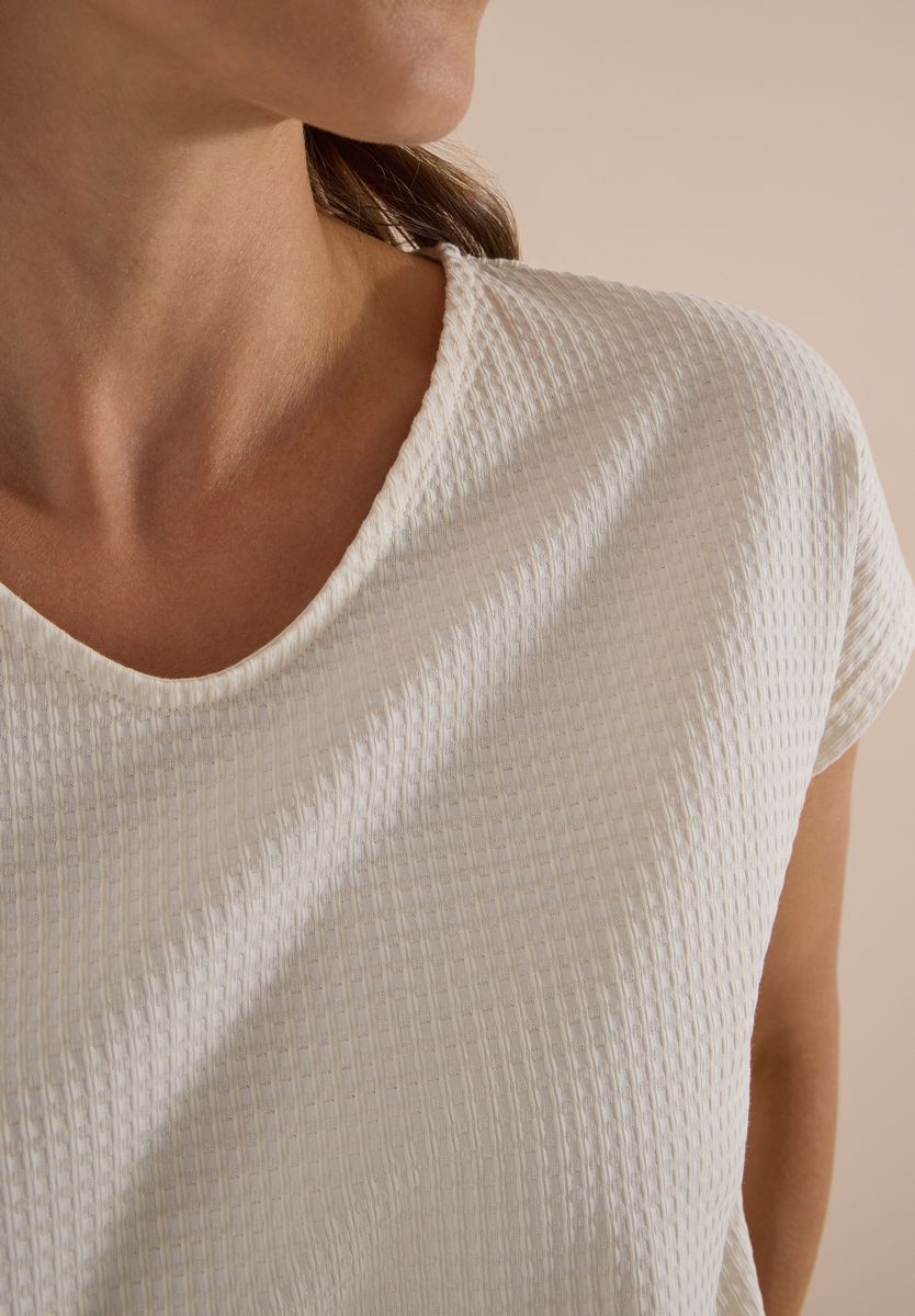 T-Shirt mit Waffel-Struktur