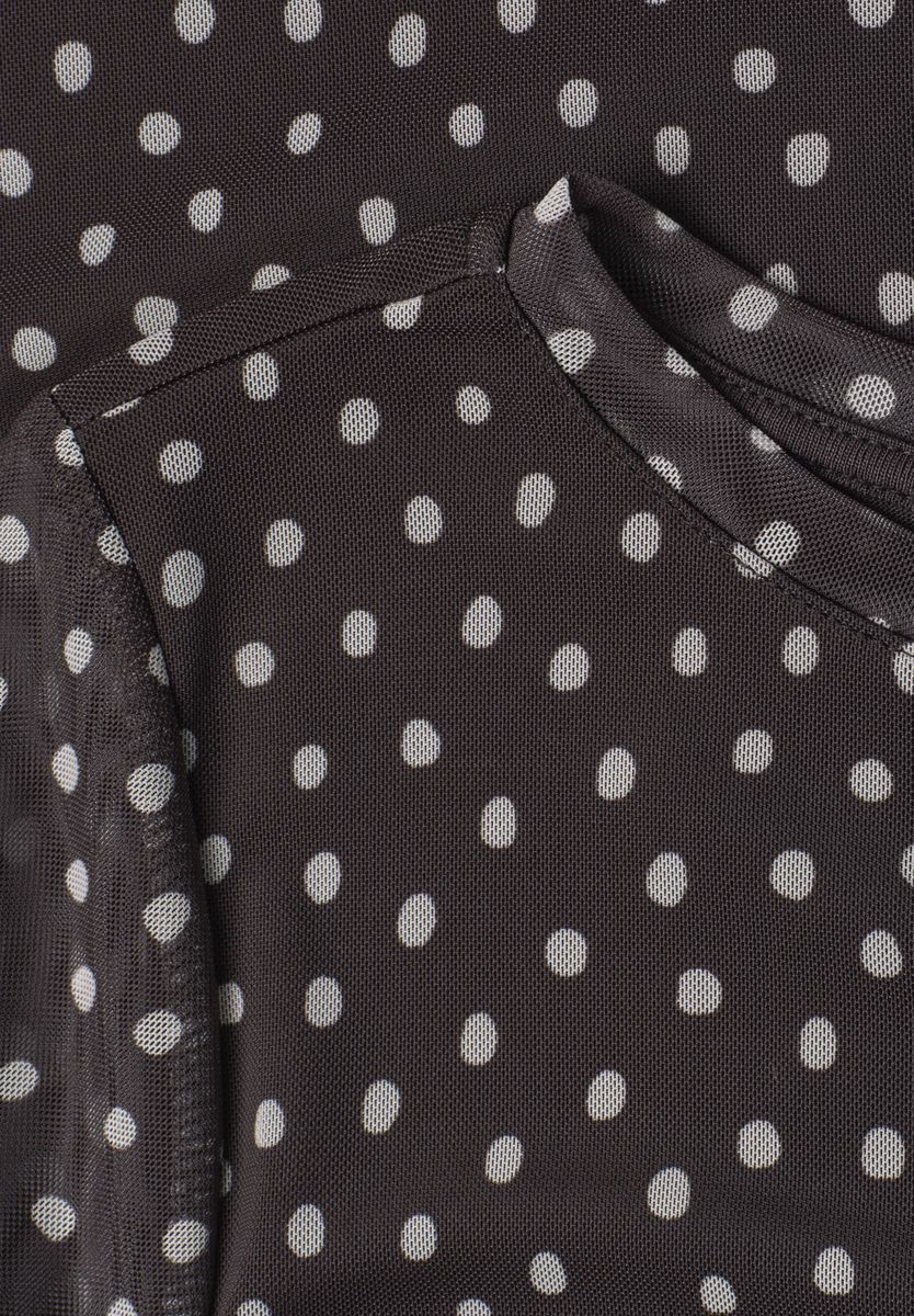 3/4-Arm Shirt aus Mesh mit Print