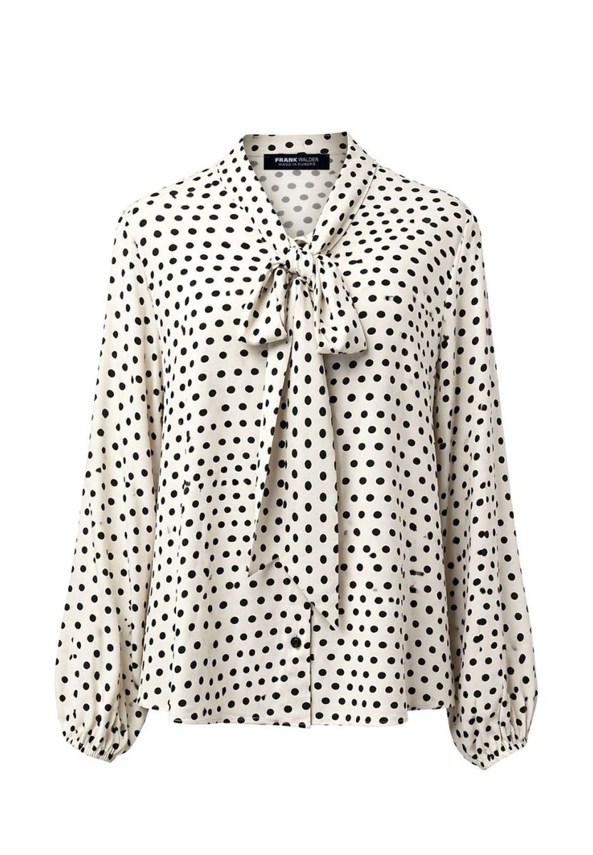 Bluse IVORY NOIR mit Raffung