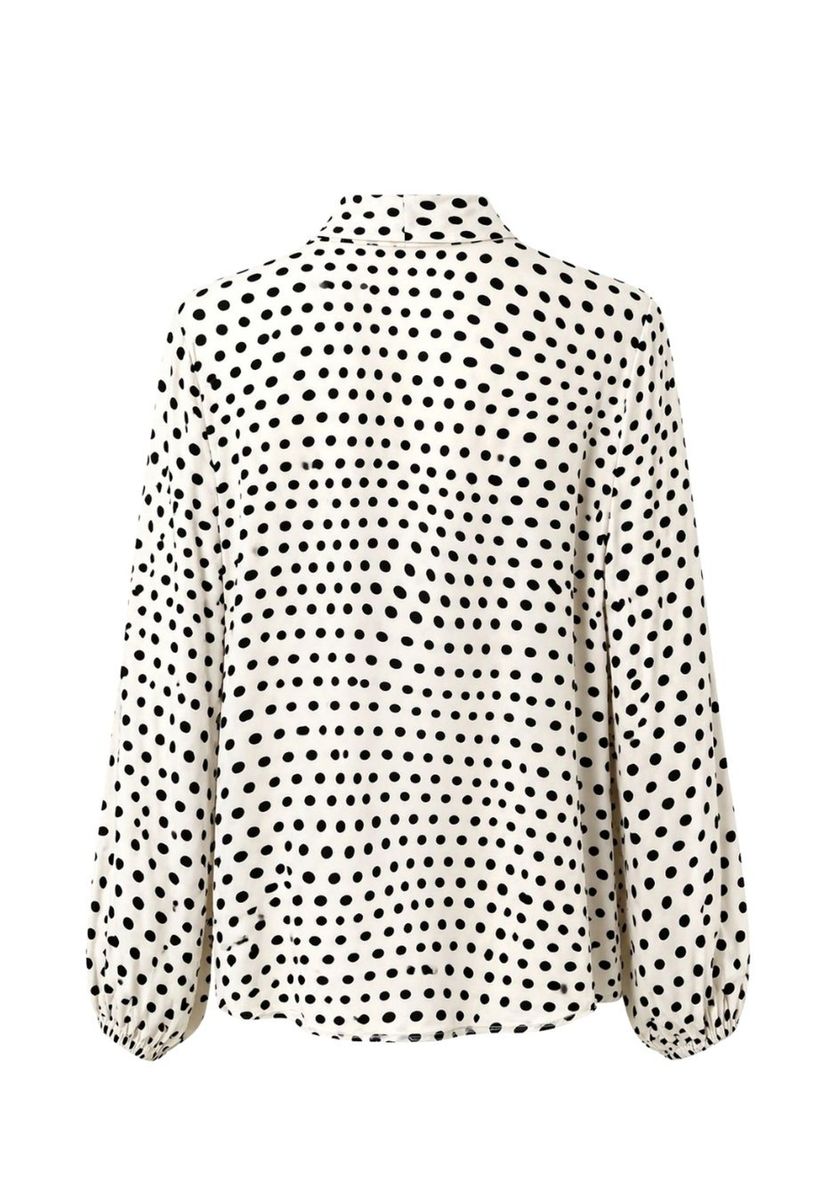 Bluse IVORY NOIR mit Raffung