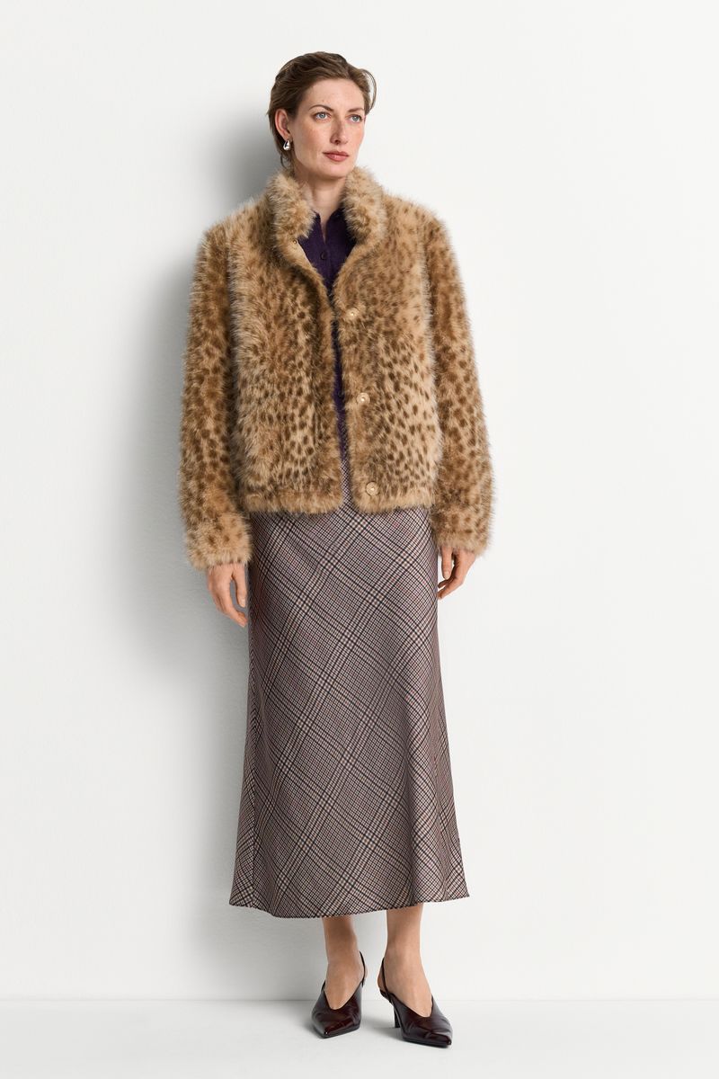 Marbled Faux Fur Jacket