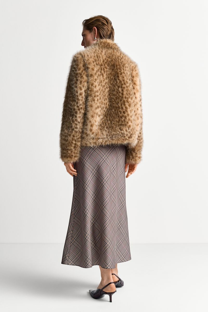 Marbled Faux Fur Jacket