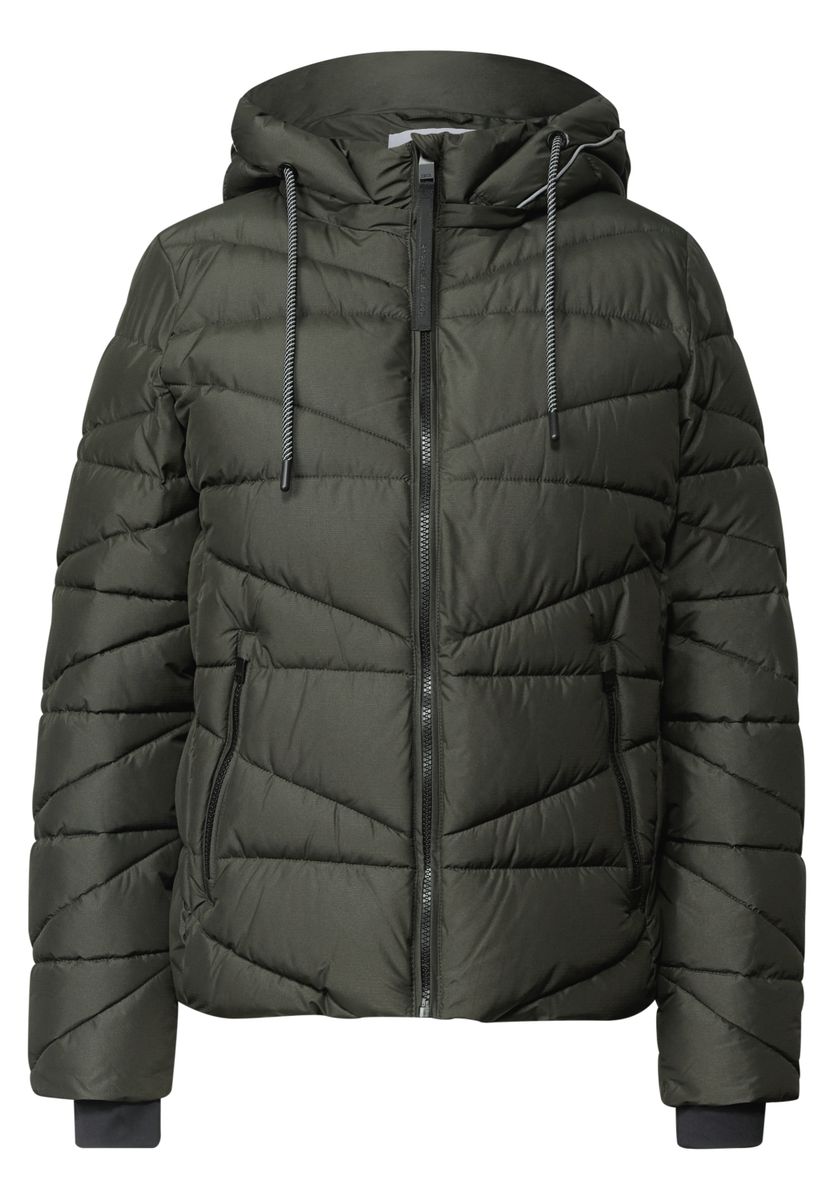 Steppjacke mit Kapuze und Zipper