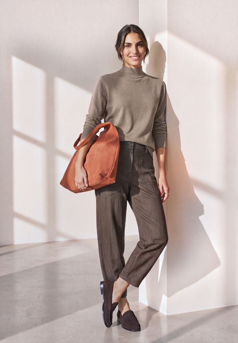 Basic Pullover mit Turtle Neck