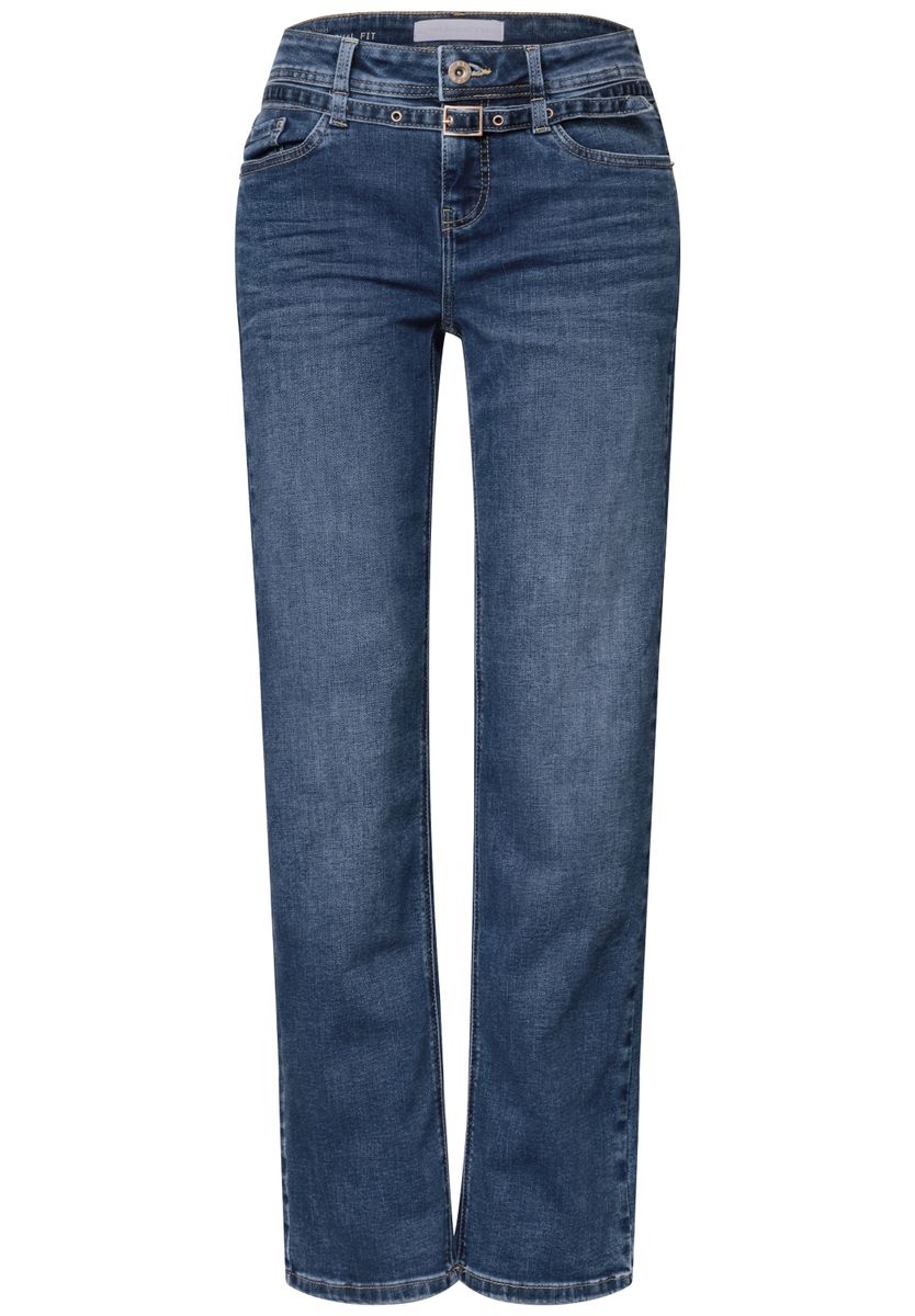 Straight Leg Jeans mit Gürtel