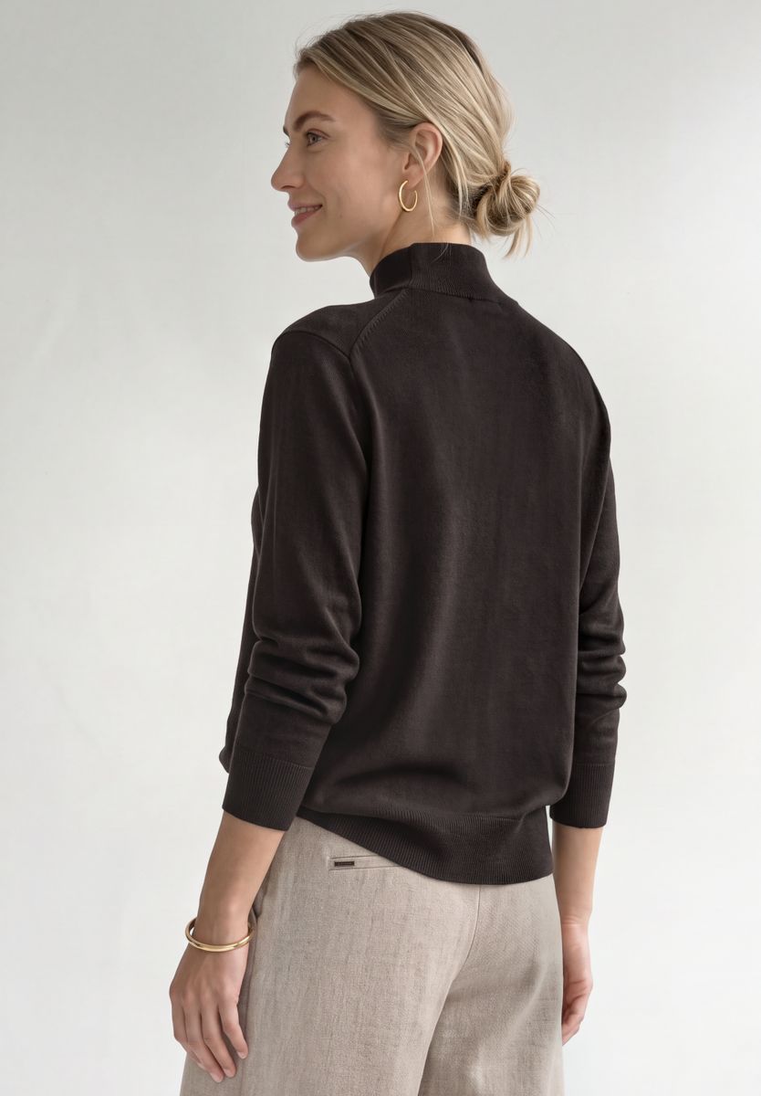 Basic Pullover mit Turtle Neck