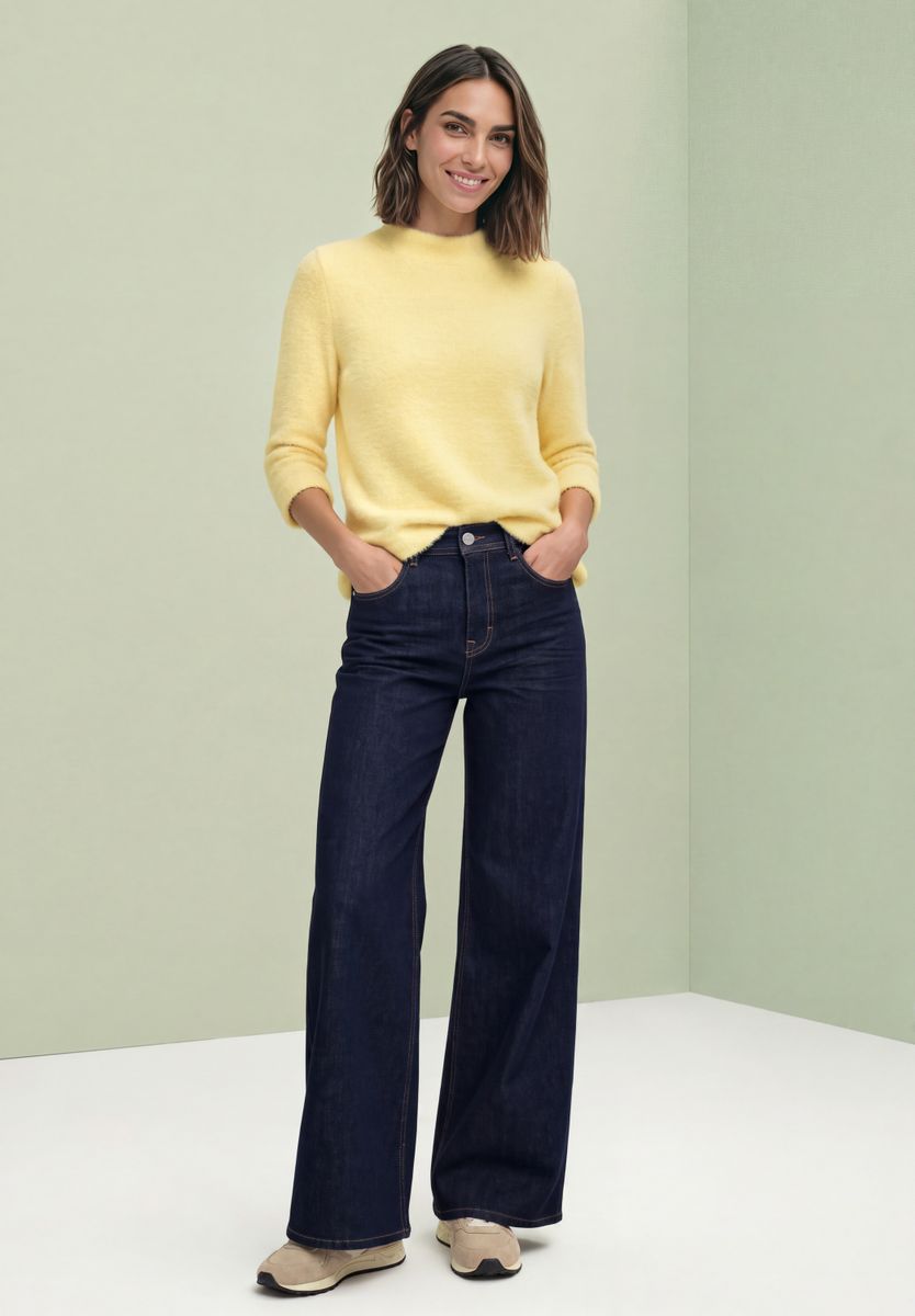 3/4-Arm Shirt mit Turtle Neck