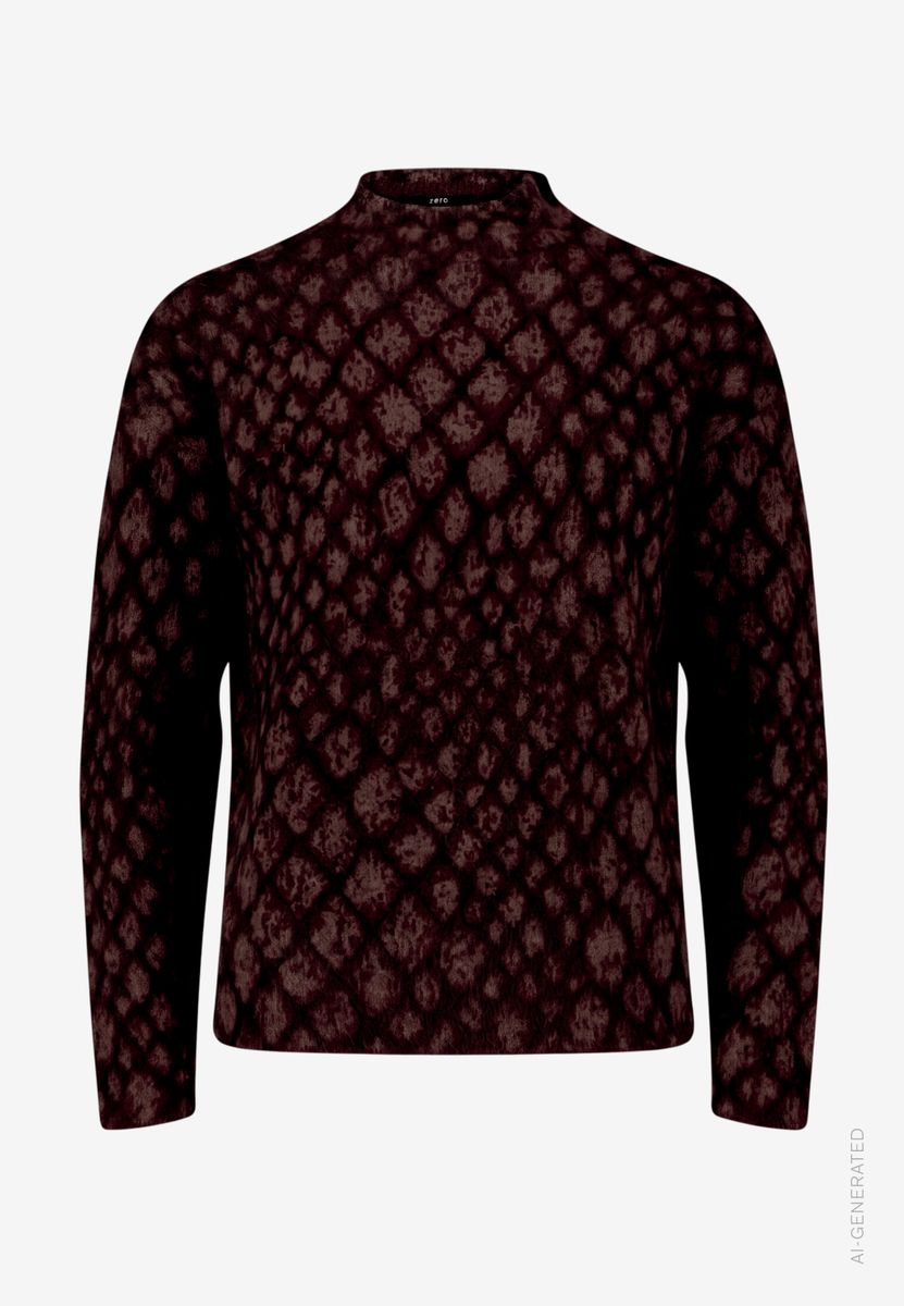 Damen Strickpullover  mit Animalprint