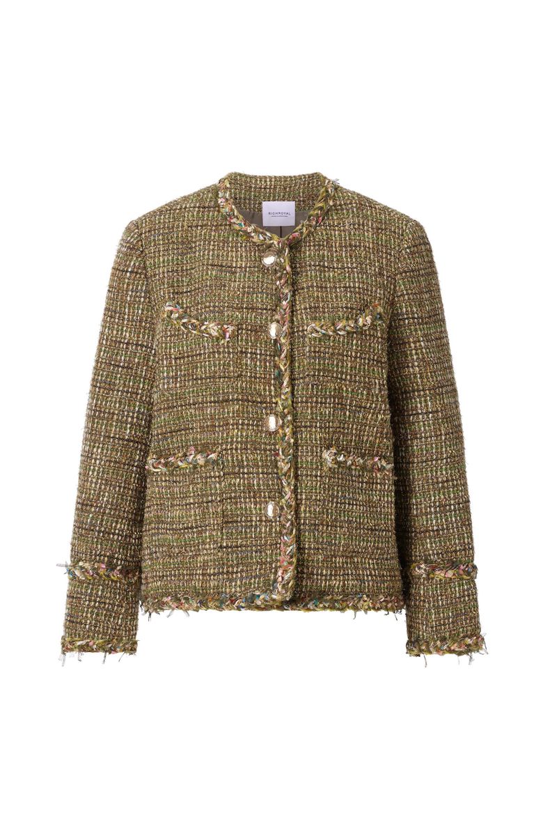 Loose Fit Boucle Jacket