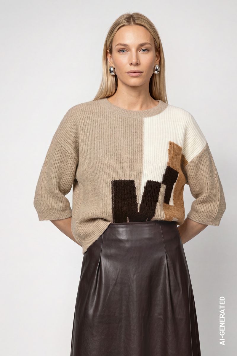 Strickpullover mit Intarsie-Design
