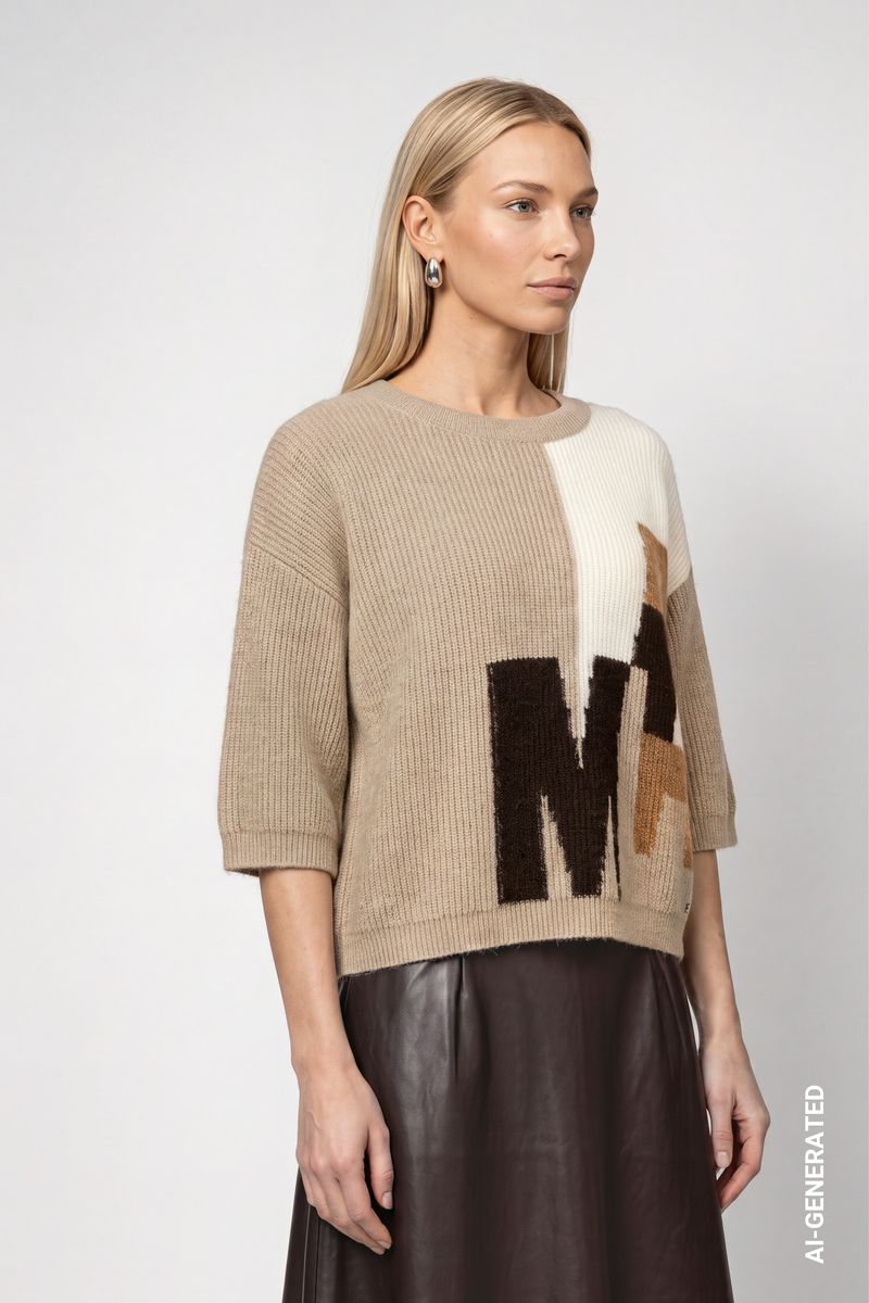 Strickpullover mit Intarsie-Design