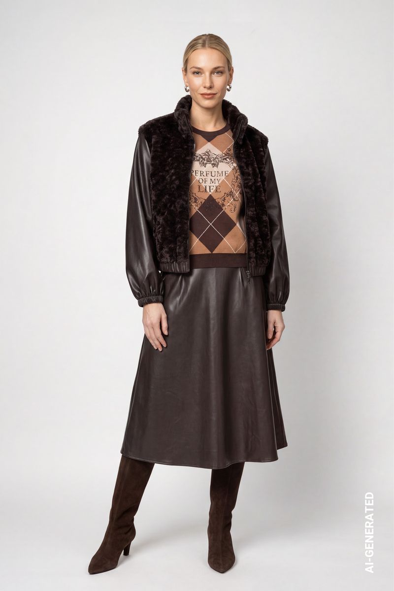 Jacke mit Kunstfell