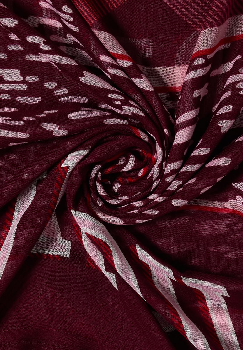 Loop-Schal mit Patchwork-Print