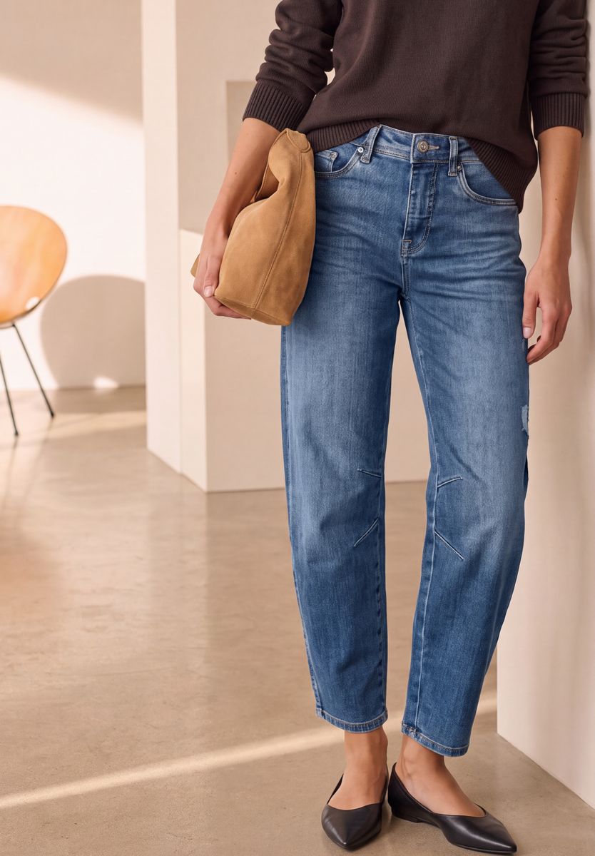 Relaxed Barrel Leg Jeans im Loose Fit