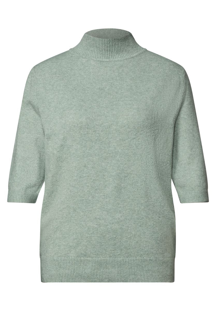 Kurzarm Pullover mit Turtle Neck