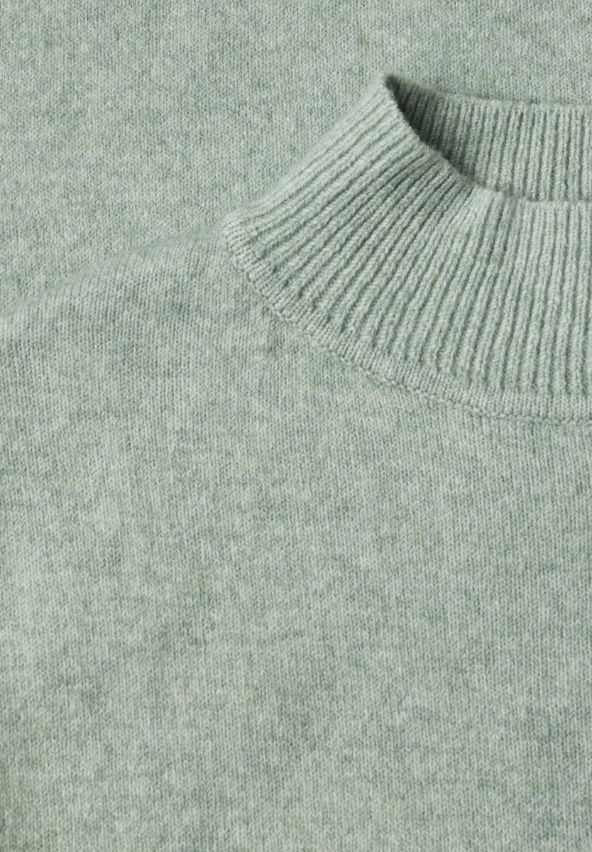 Kurzarm Pullover mit Turtle Neck