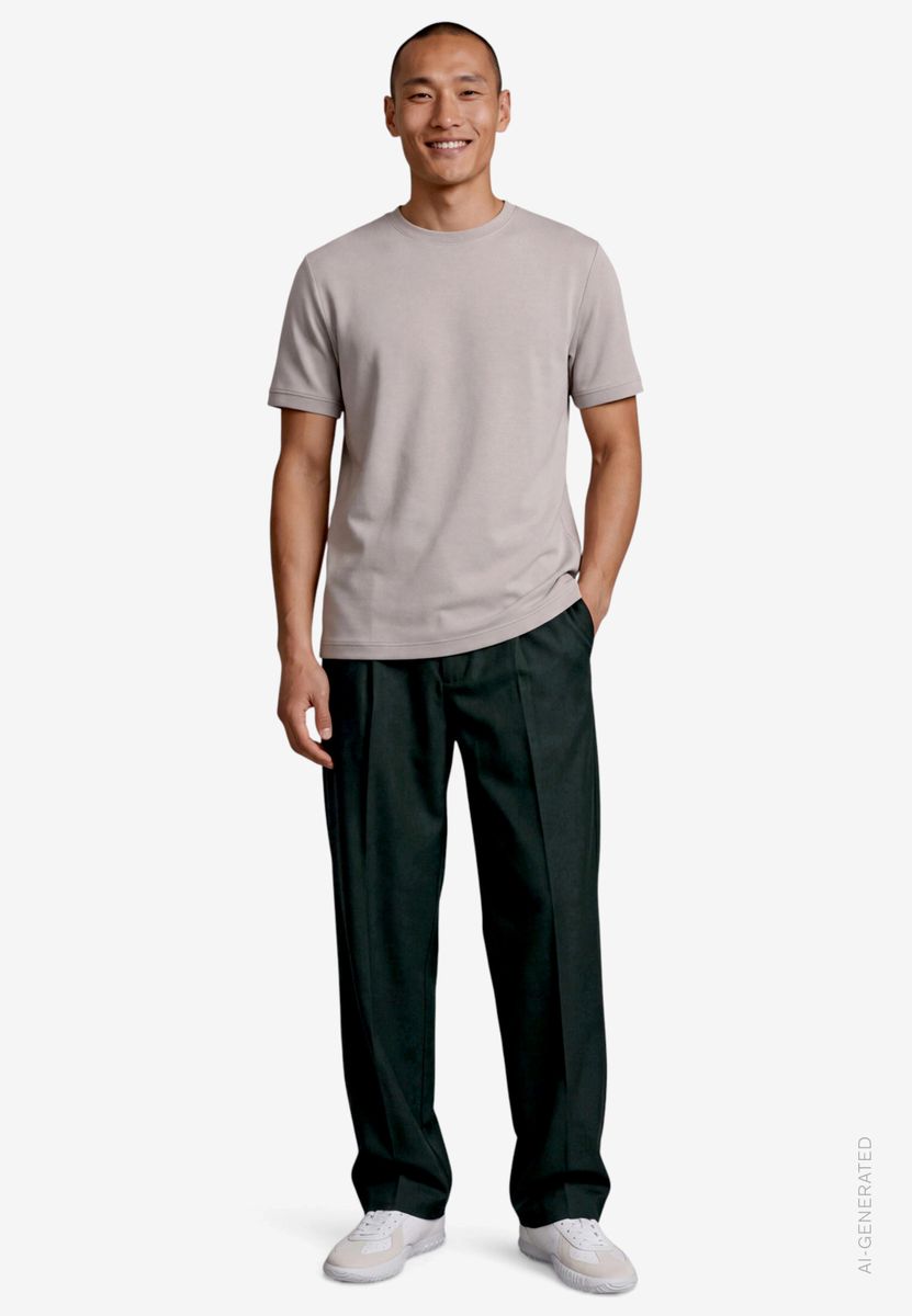 Herren Bundfaltenhose  im Loose Fit