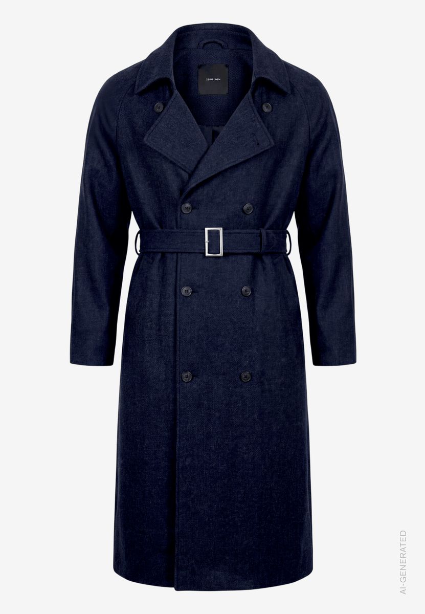 Herren Trenchcoat lang mit Bindegürtel