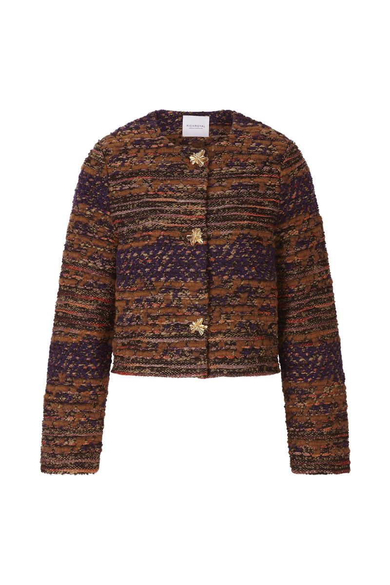 Short Boucl� Jacket with Glam