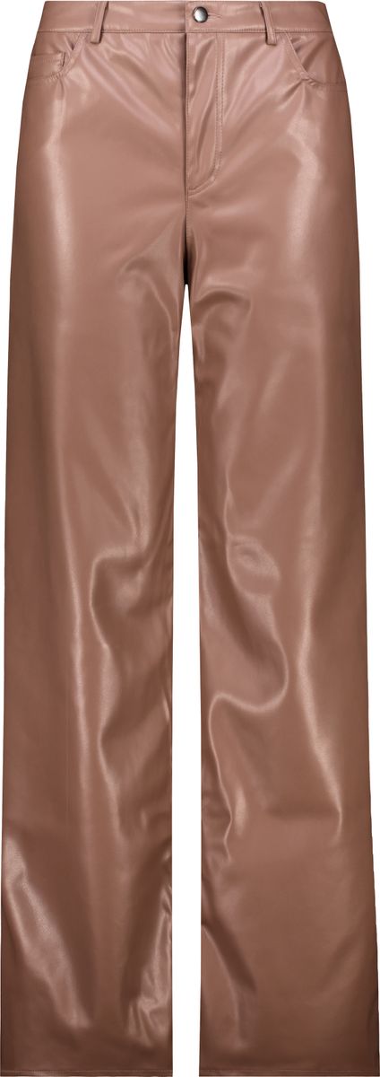 Kunstleder Wide-Leg-Hose