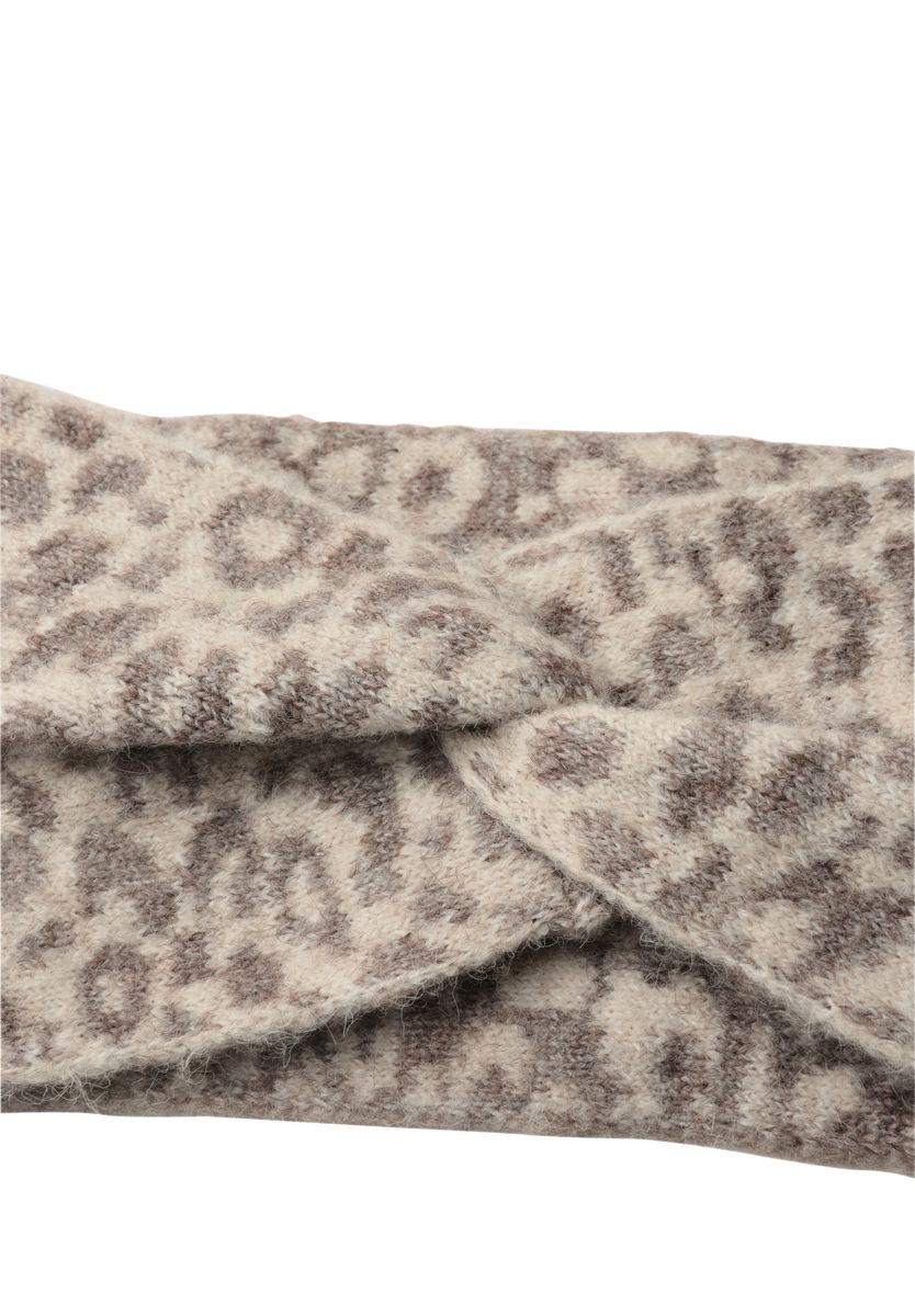 Jacquard Stirnband mit Leo-Muster