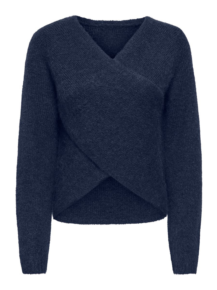 ONLMAGGIE LS CROSS V-NECK CC KNT