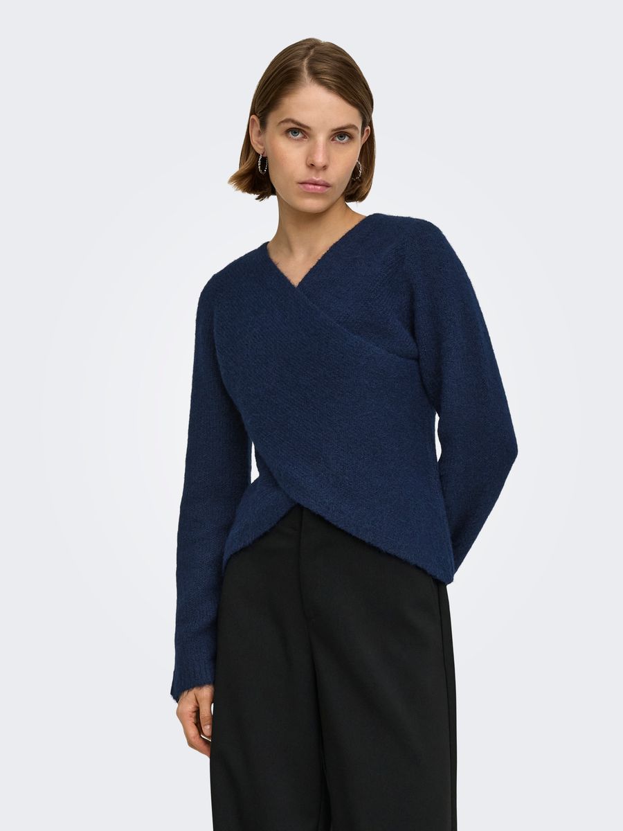 ONLMAGGIE LS CROSS V-NECK CC KNT