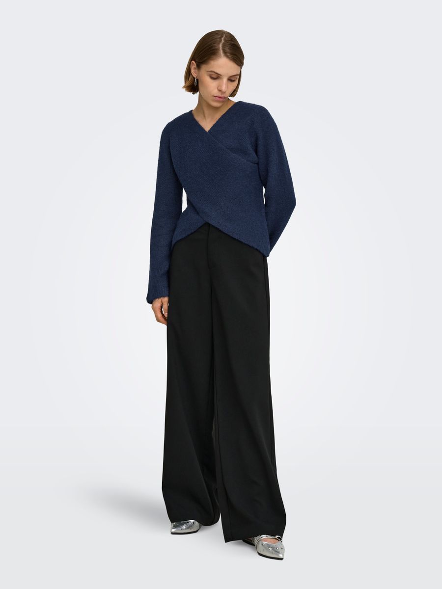 ONLMAGGIE LS CROSS V-NECK CC KNT