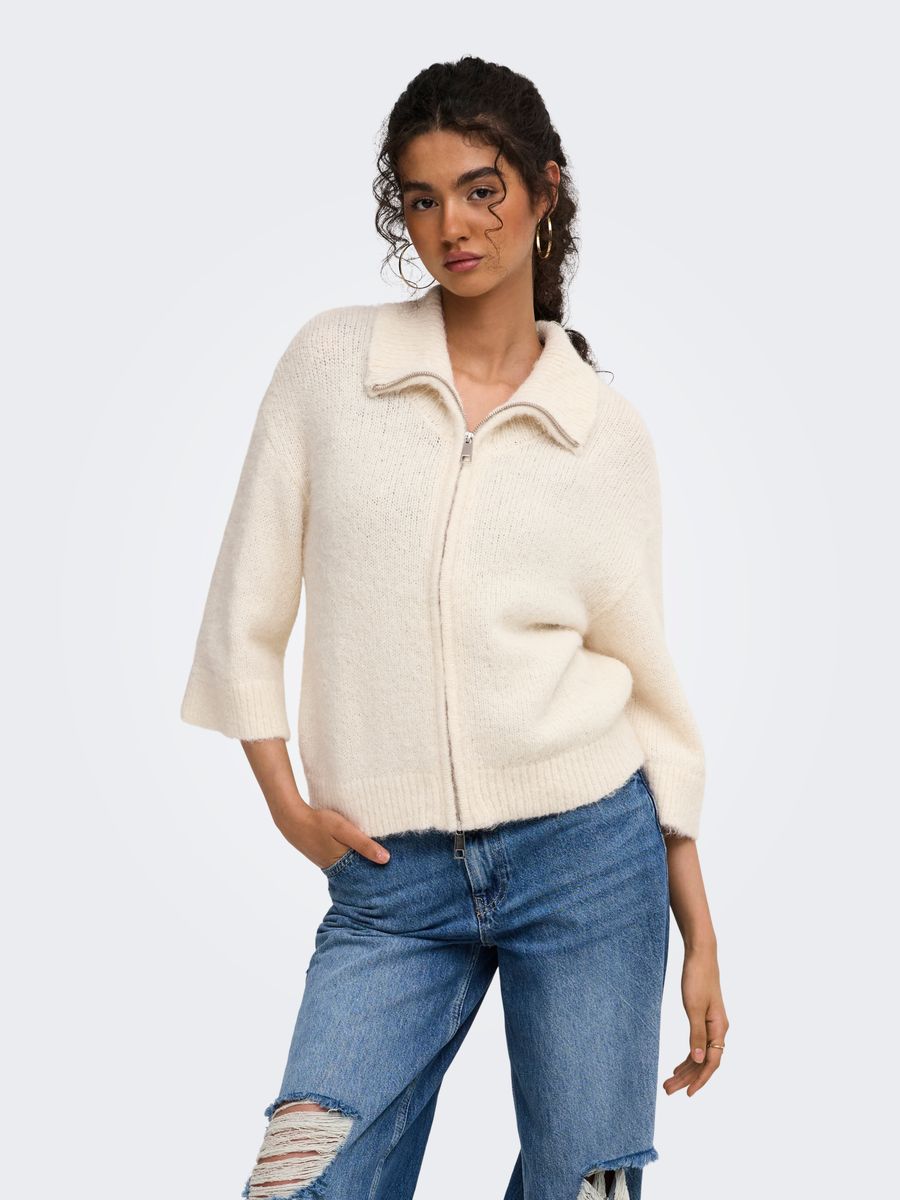 ONLMAGGIE 3/4 WIDE ZIP CARDI CC KNT