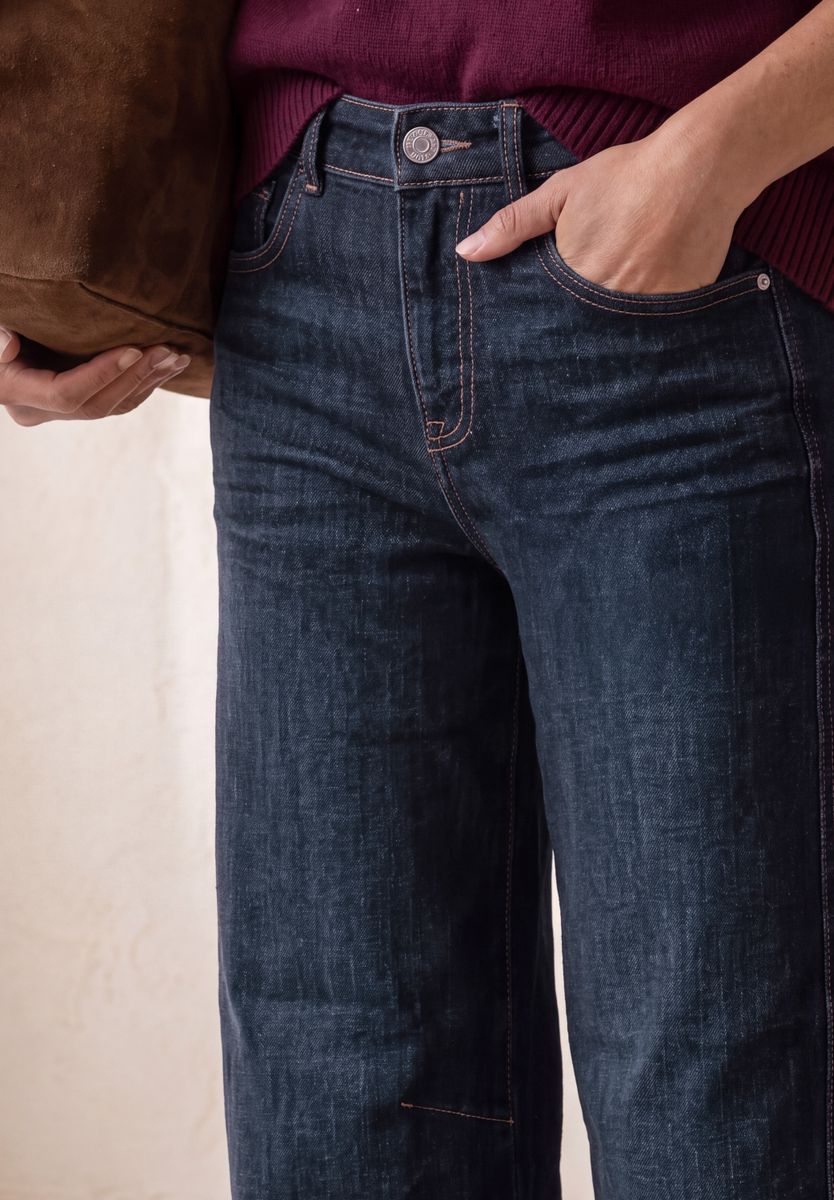High Waist Barrel Leg Jeans im Loose Fit