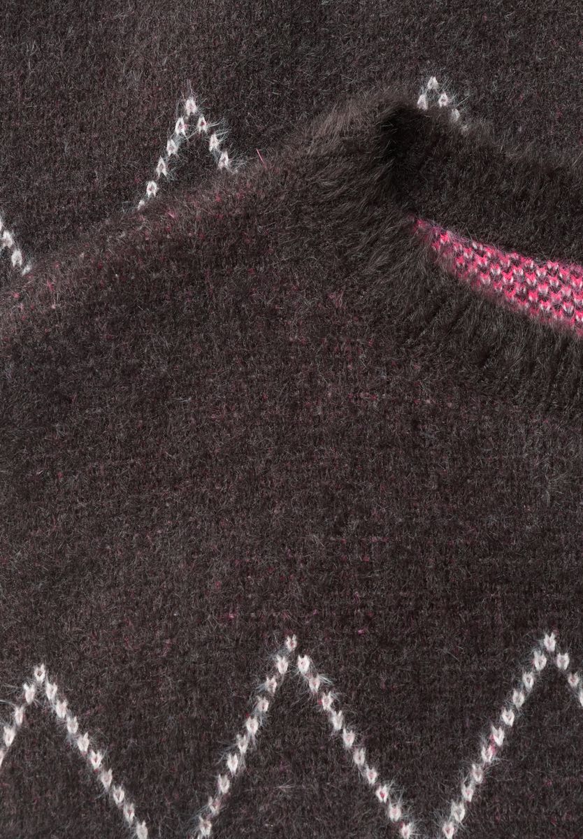 Federgarn Pullover mit Argyle-Muster