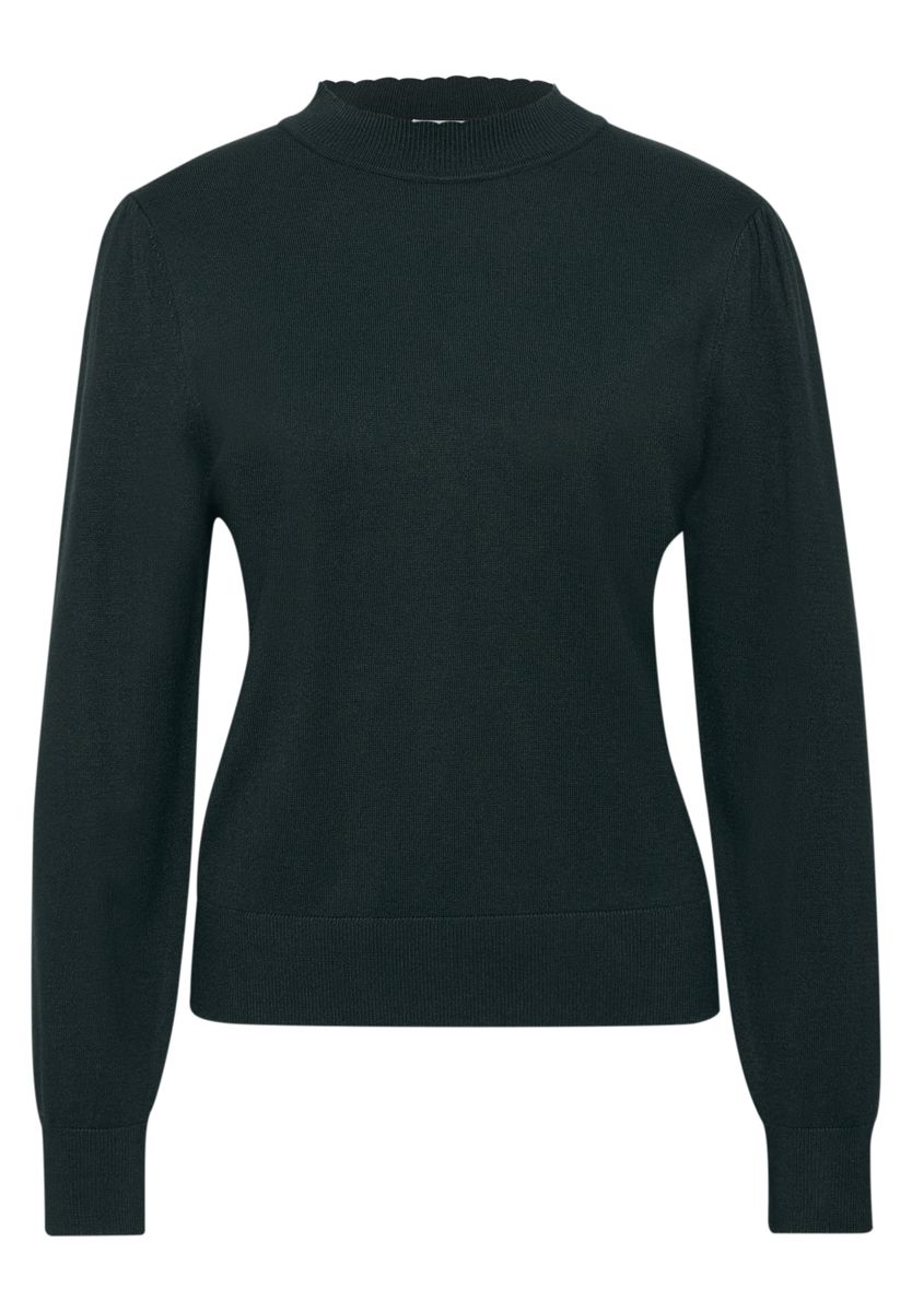 Langarm Pullover mit Turtle Neck und Raffung
