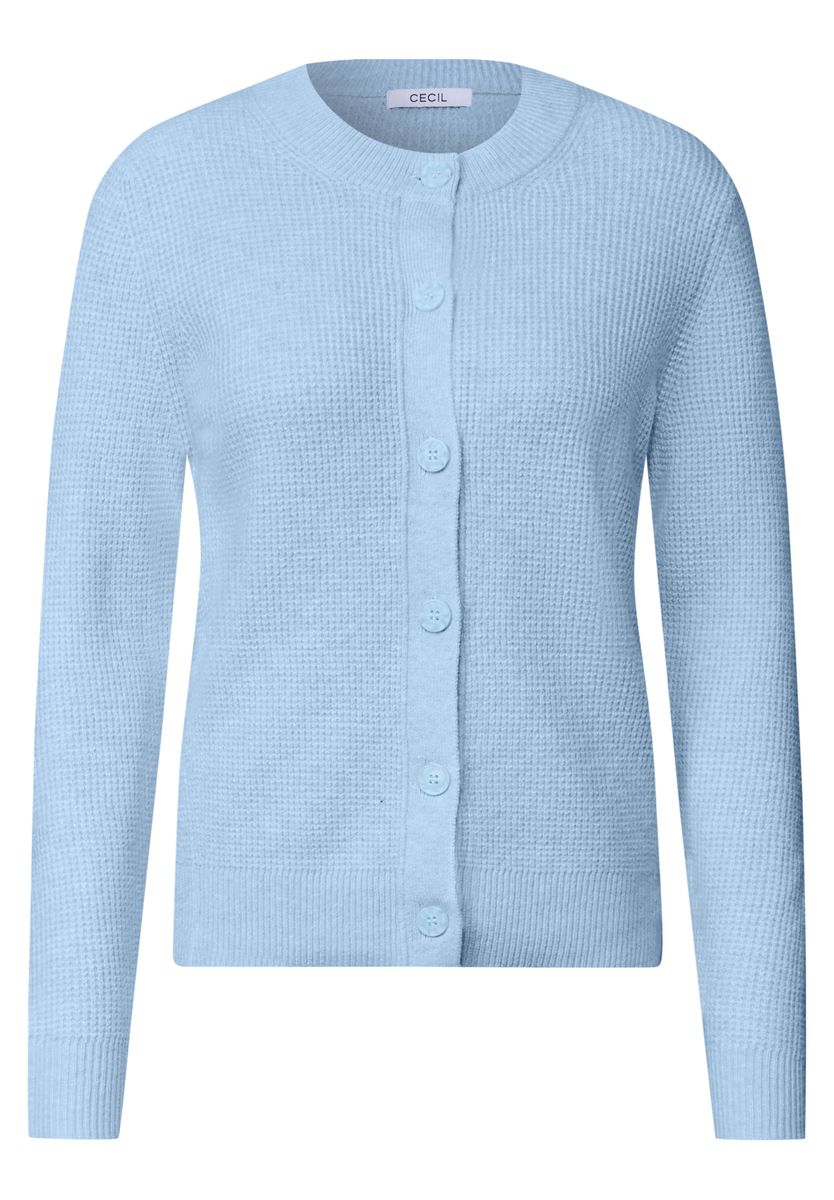Cardigan mit Rundhals und Knopfleiste