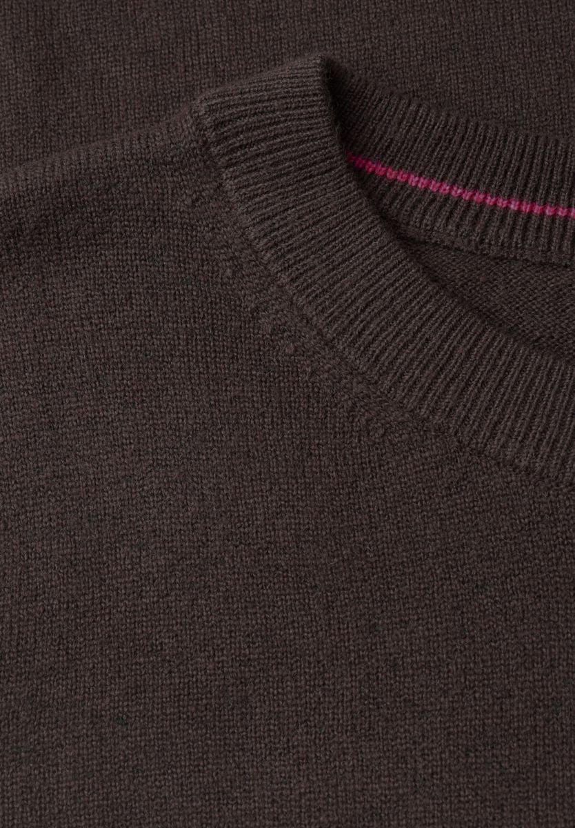 Pullover in Unifarbe mit Rundhals