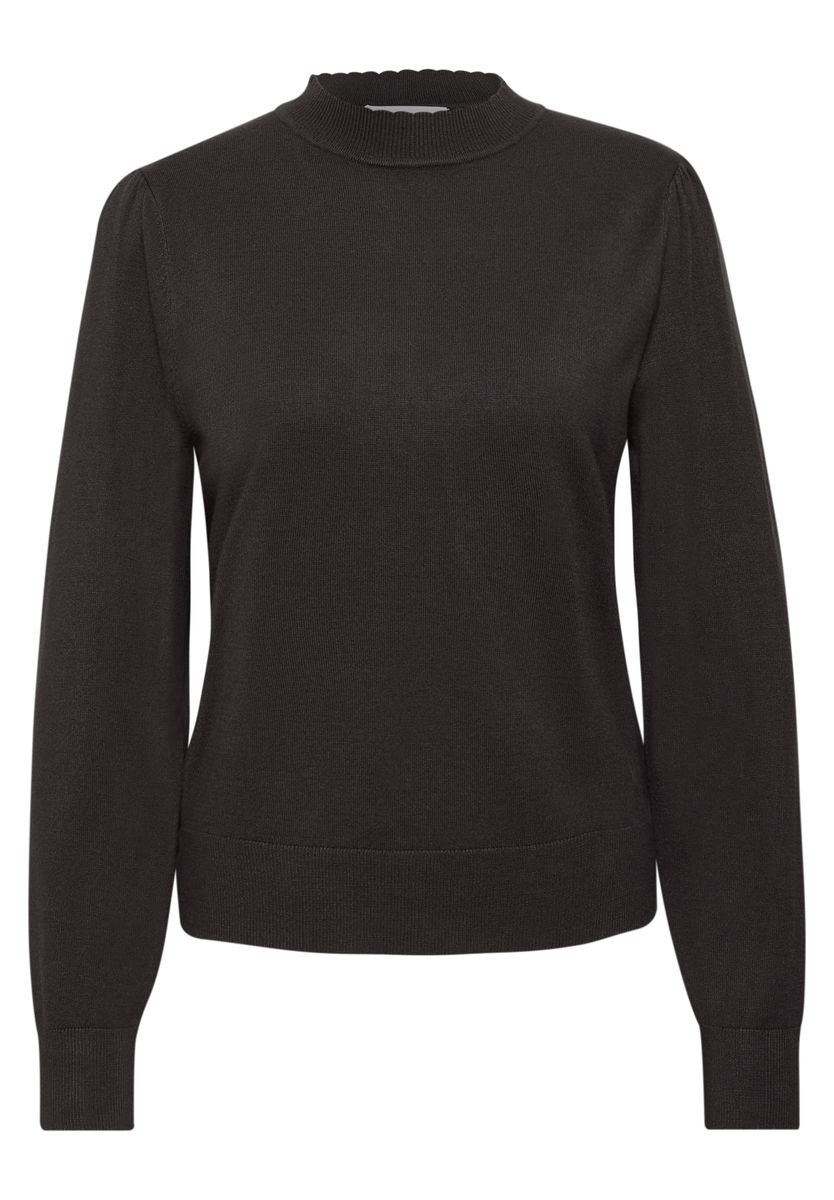 Langarm Pullover mit Turtle Neck und Raffung