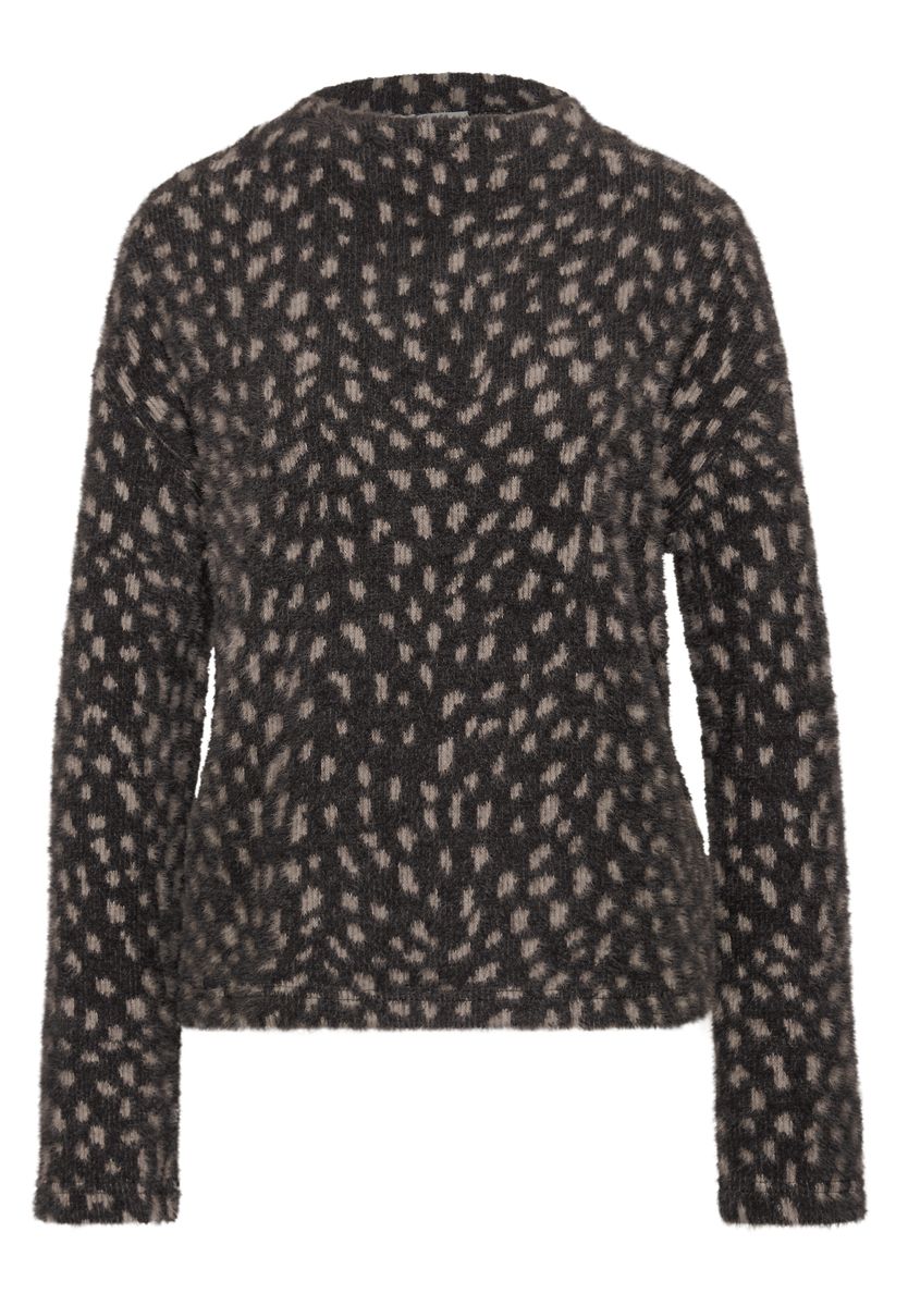 Langarm Shirt mit Turtle Neck und Muster