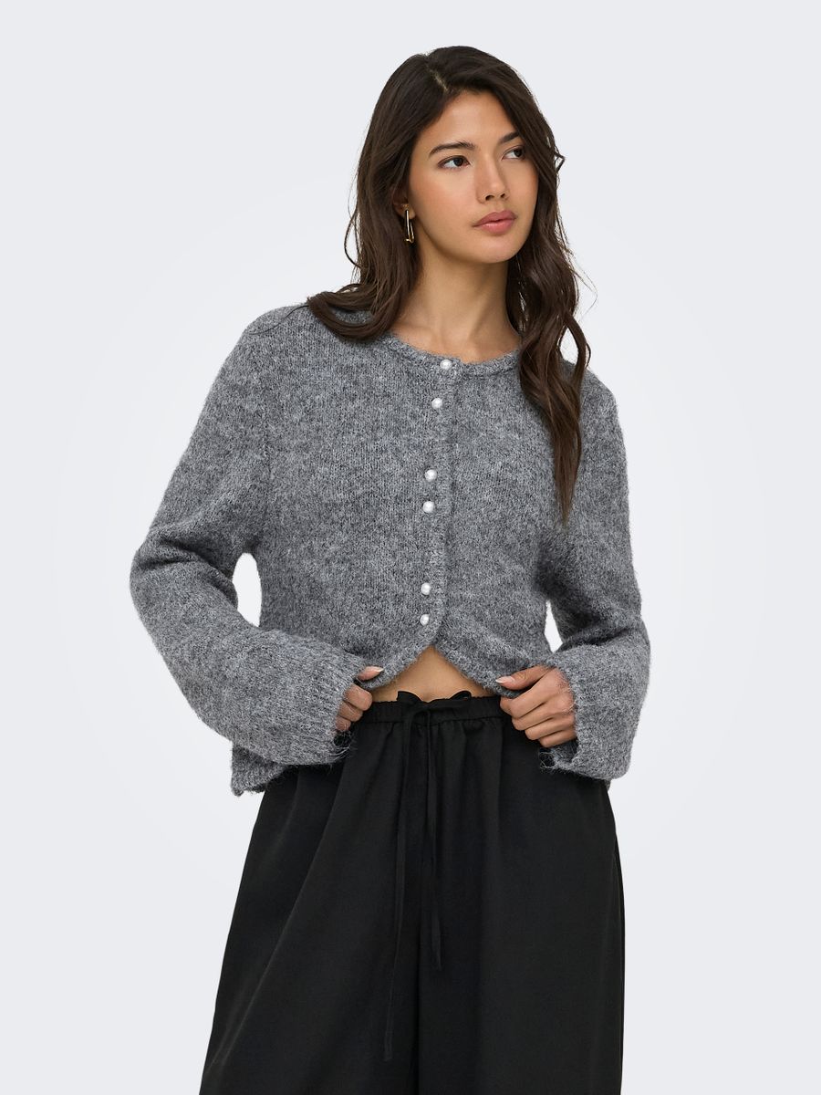 ONLZAGGIE LS BUTTON CARDI CC KNT