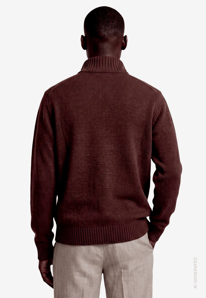 Herren Strickpullover mit Reißverschluss