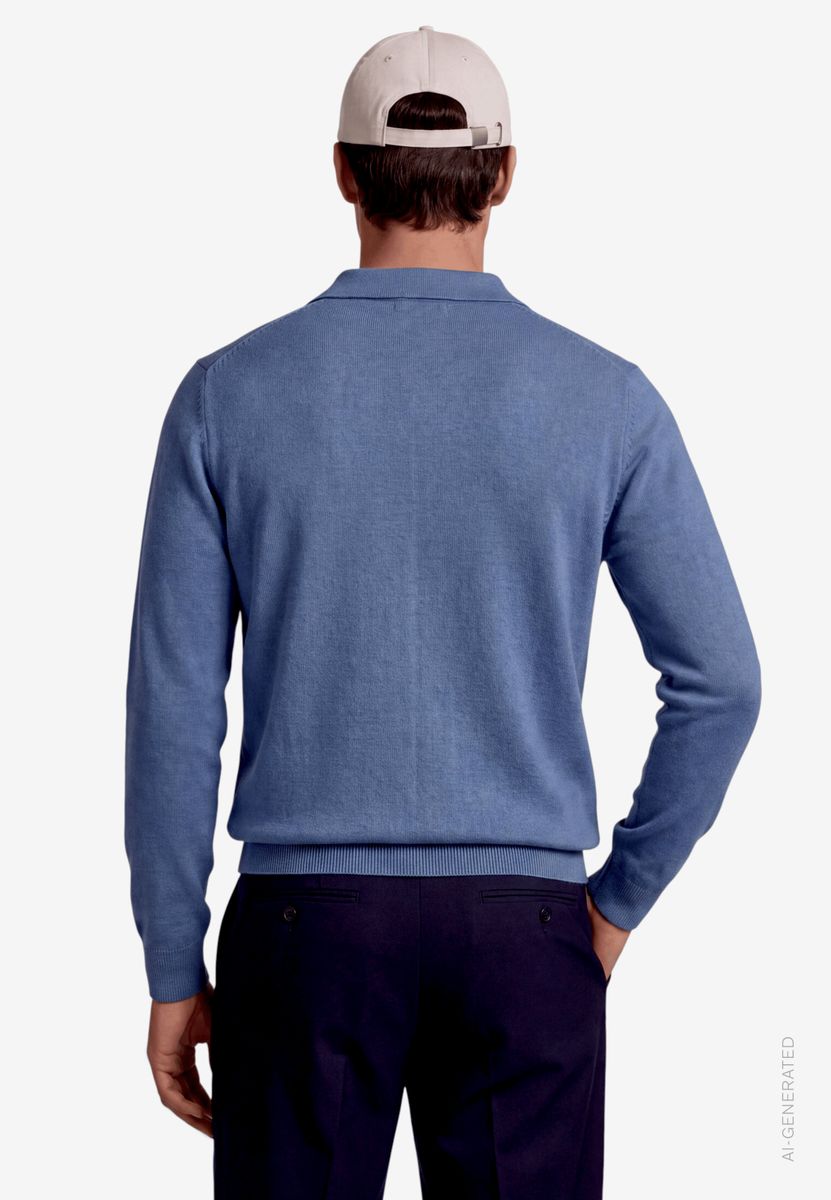 Herren Strickpullover mit Hemdkragen