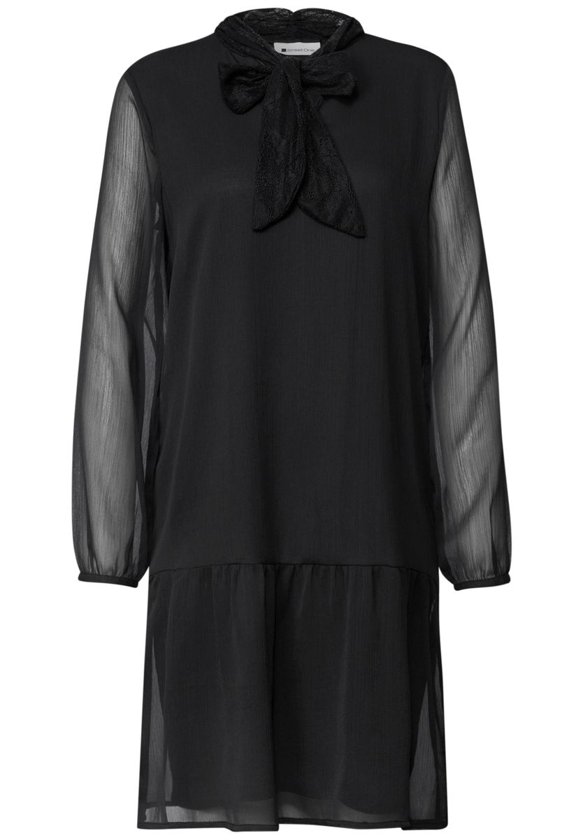 Knielanges Kleid mit Schleifendetail
