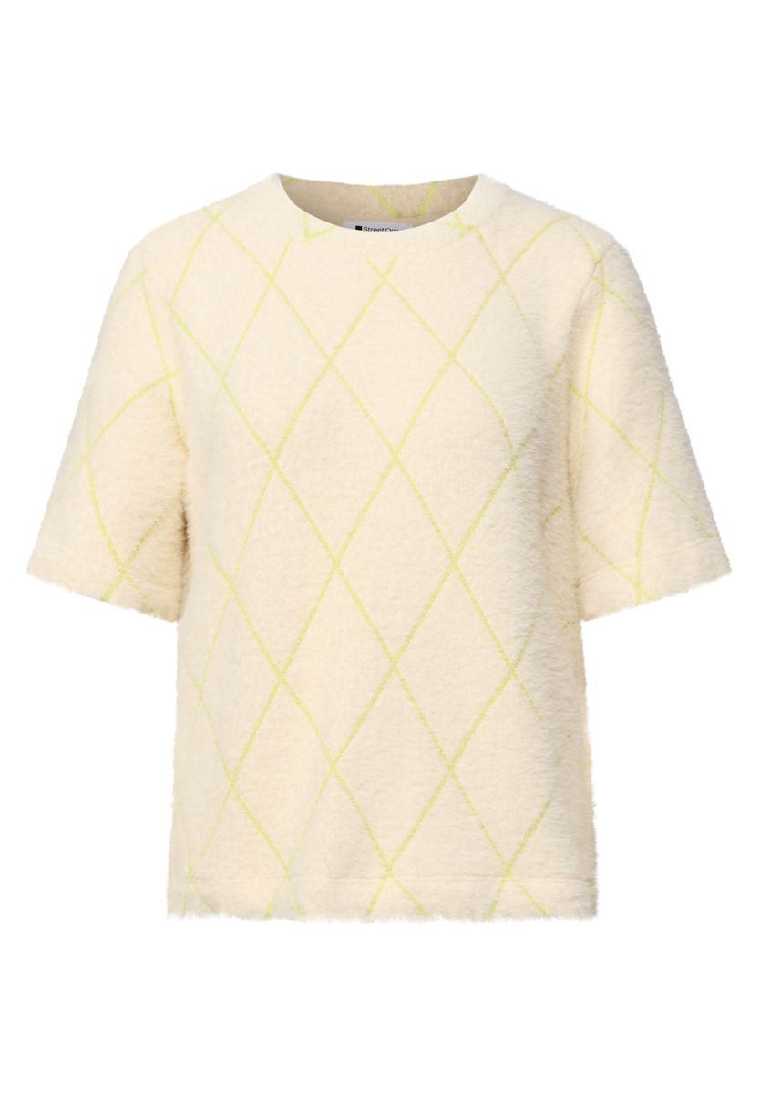 Kurzarm Shirt mit Rundhals und Karomuster