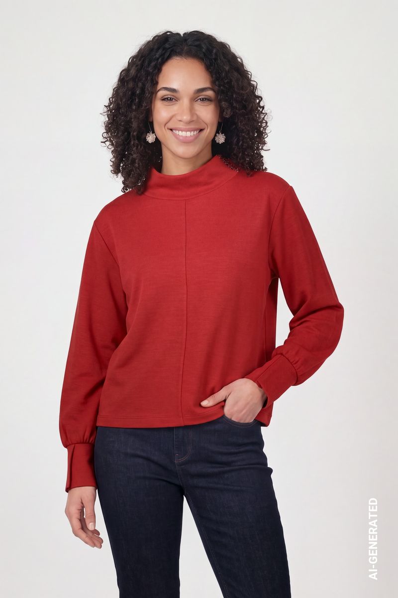 Sweatshirt mit Stehkragen