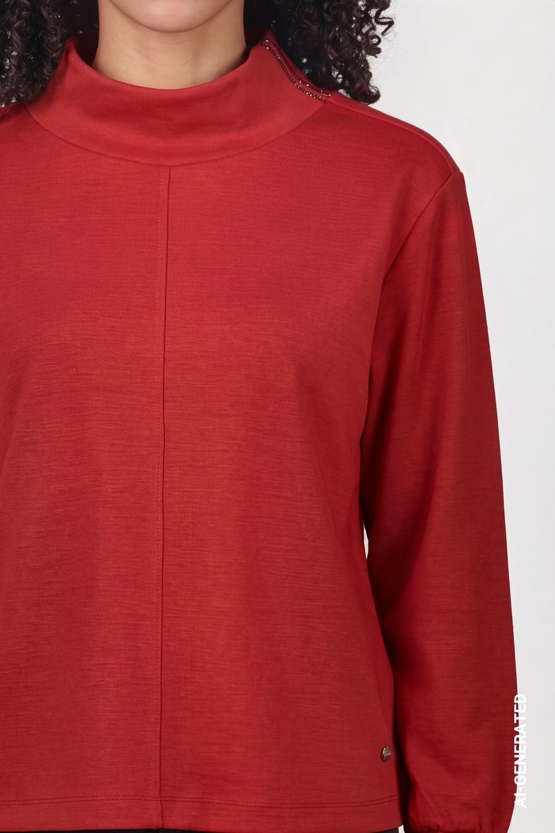 Sweatshirt mit Stehkragen