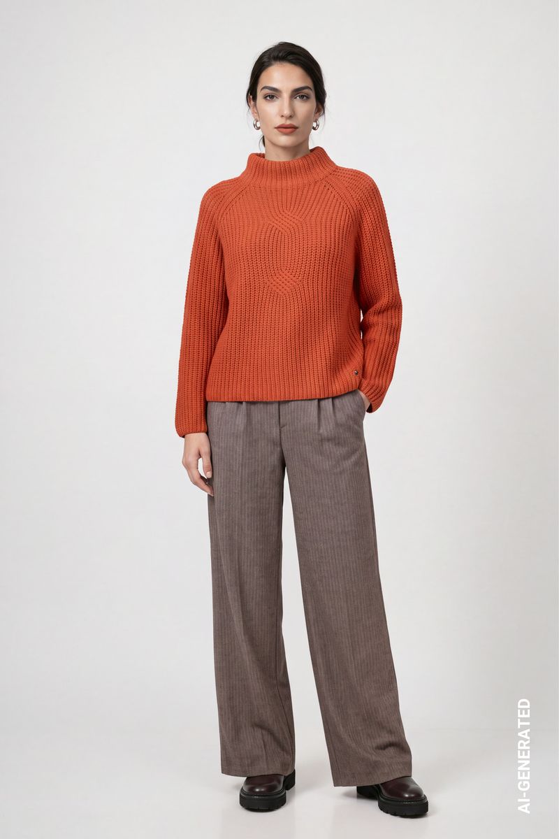Strickpullover aus Chenillegarn