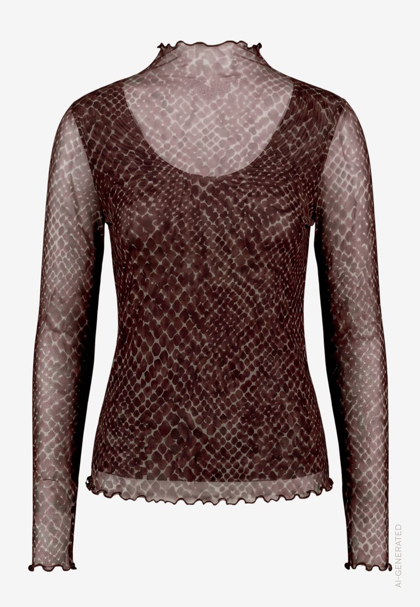 Mesh-Shirt mit Muster