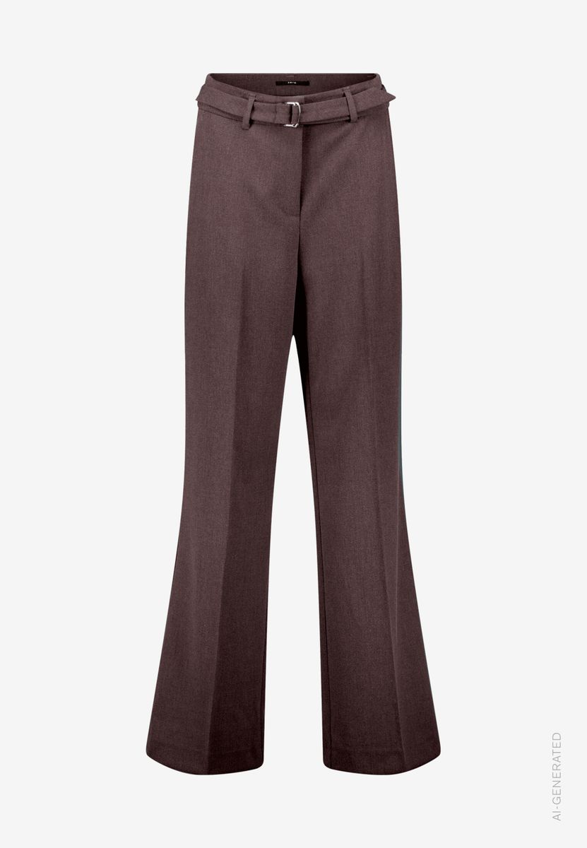 Damen Stoffhose  flared mit Gürtel