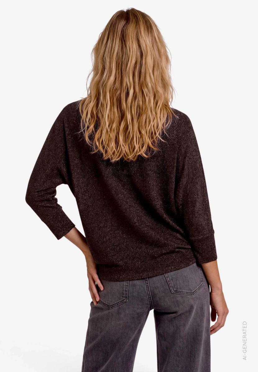 Damen Shirt 3/4 Arm mit Glitzer
